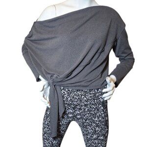 UMGEE Grey Long Sleeved Slouch Off Shoulder Shirt sz M